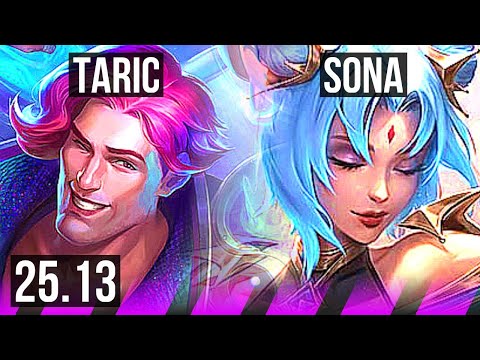 TARIC & Aphelios vs SONA & Xayah (SUP) | EUW Master | 25.13