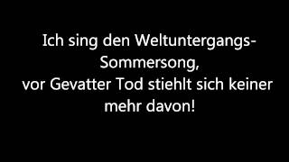 Y-Titty Der Letzte Sommer Lyric