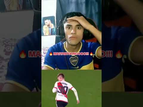 LA REACCIÓN DE UN HINCHA DE BOCA AL GOLAZO DE MASTANTUONO ⚽ 🔥 #golazo #MASTANTUONO #river #boca