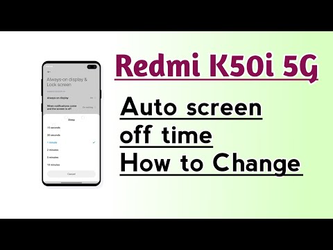 Redmi K50i 5G Auto Screen off time How to Change