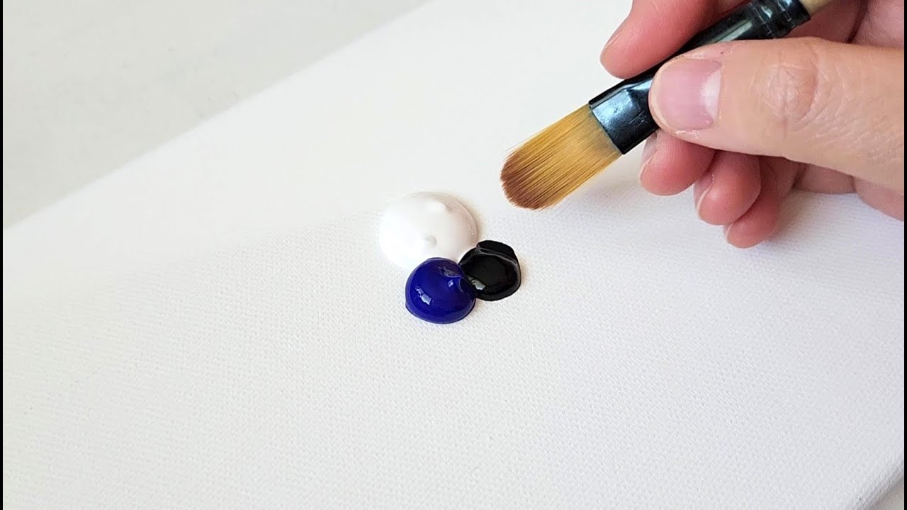 How to paint Winter in 3 Colors / Acrylic Painting for Beginners