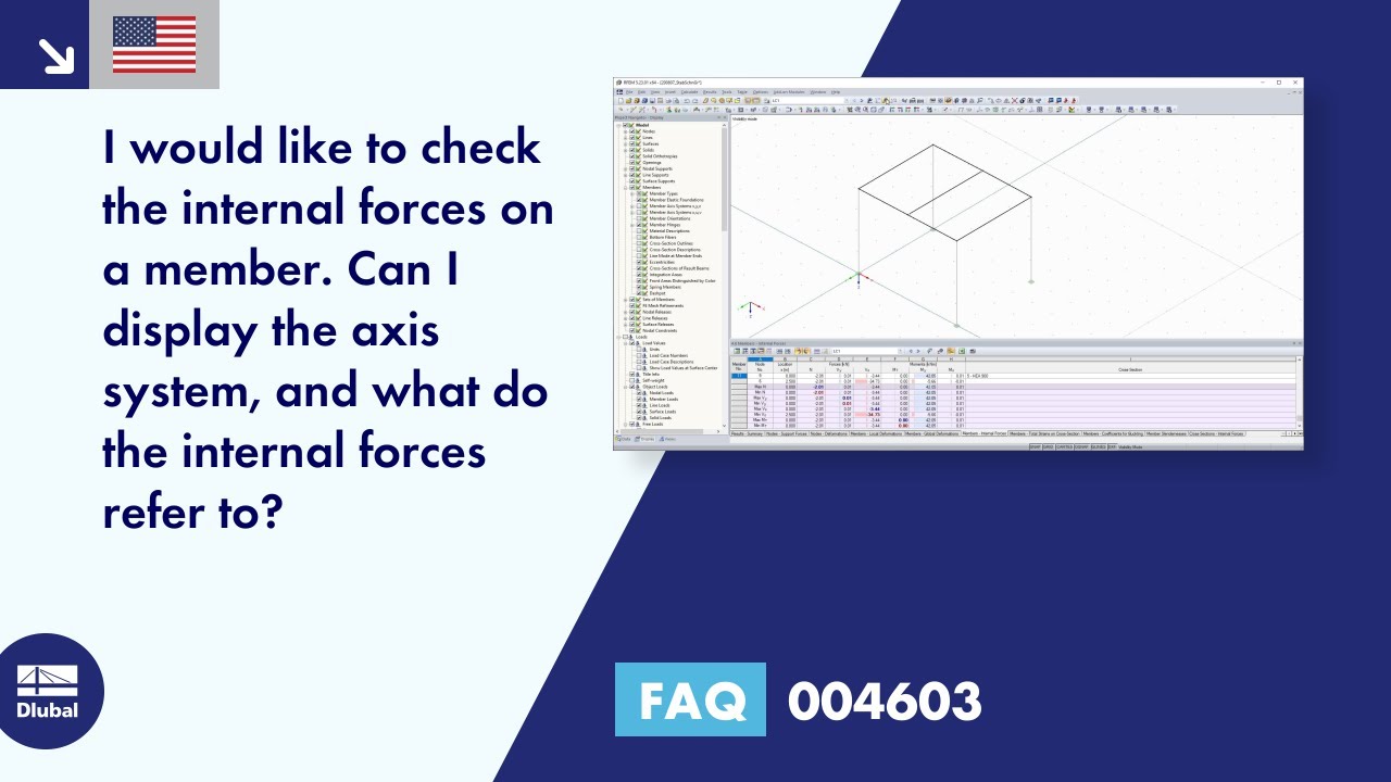 [EN] FAQ 004603 | I would like to check the internal forces on a member. Can I display the axis system ...