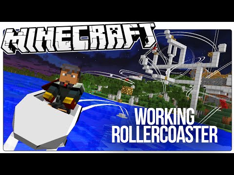 This Working Minecraft Roller Coaster Has Loops, Drops, Corkscrews, More! (Minecraft Custom Mod Map)