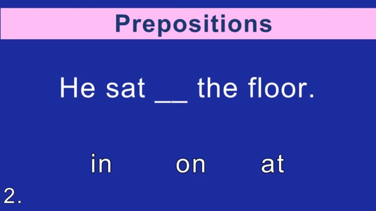 ESL  English Test | Prepositions Quiz for ESL students