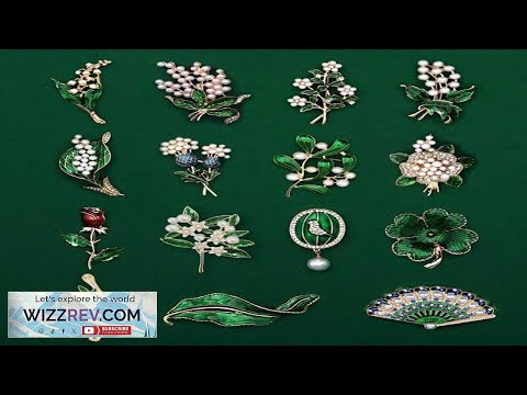 Enamel Floral Leaf Brooch Lily Of The Valley Brooch Pin Jewelry