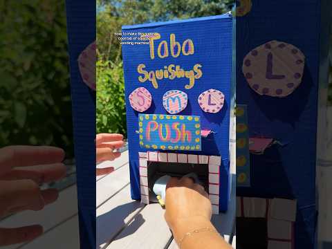 taba squishy machine #aesthetic #creative #diy #tutorial #cardboardvendingmachine #cardboardcraft