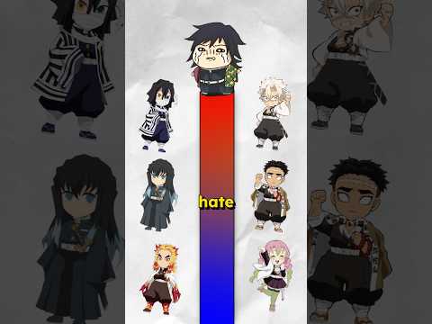 What does each hashira hate about Giyu? #demonslayer #hashira #giyu #shinobu #sanemi #mitsuri