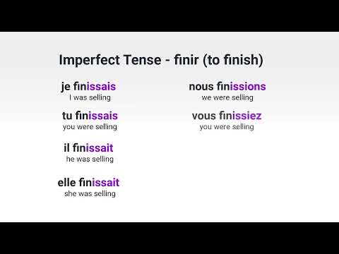 How Is the Imperfect Tense Formed for Regular re Verbs in French Such As vendre to sell
