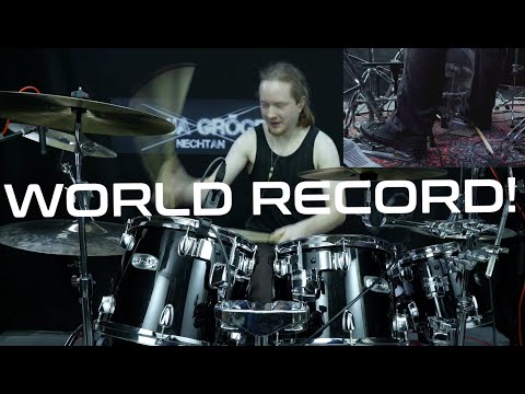 Double Bass STAMINA - WORLD RECORD! (unofficial) - 10 minutes - 240bpm Single Strokes straight