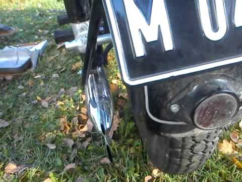 Motorcycle M 72 engine working with both cylinders