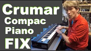 Video thumbnail for vintage crumar compac analog piano key and volume  repair by markusfuller