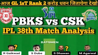 pbks vs csk ipl match dream11 team|punjab vs chennai dream11 prediction|dream11 teamof today match