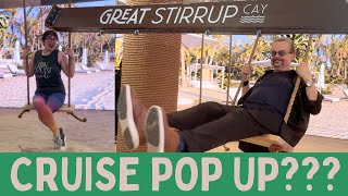 We go to Norwegian Cruise Lines ESCAPE TO THE GREAT LIFE: Great Stirrup Cay NYC Pop Up!