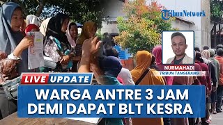 Antrean Panjang! Warga Tigaraksa Rela Datang Awal di Kantor Pos untuk BLT Kesra Rp900 Ribu