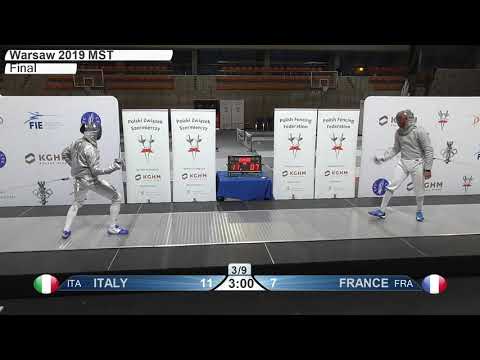 2019 569 P1 01 M S Team Warsaw POL WC PODIUM FRANCE FRA vs ITALY ITA