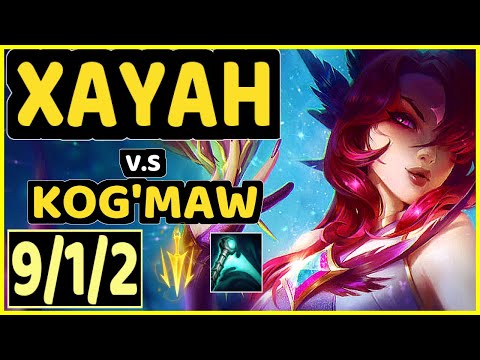 K1NG (XAYAH) vs KOG'MAW - 9/1/2 KDA BOTTOM ADC CHALLENGER GAMEPLAY - OC
