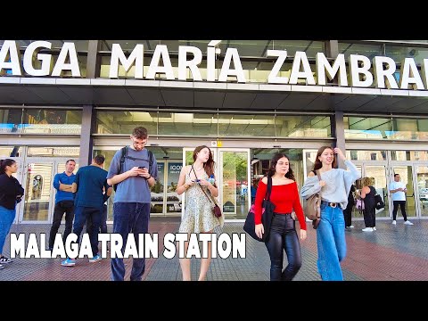 Malaga María Zambrano Train Station Spain Walking Tour November 2024 [4K]