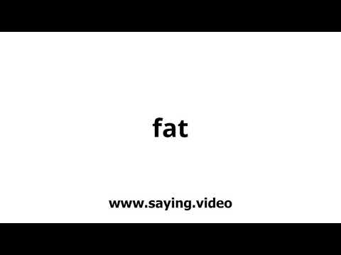 How to say fat in English