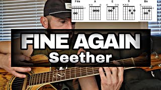 Fine Again | Seether | How to play | Beginner Guitar Lesson