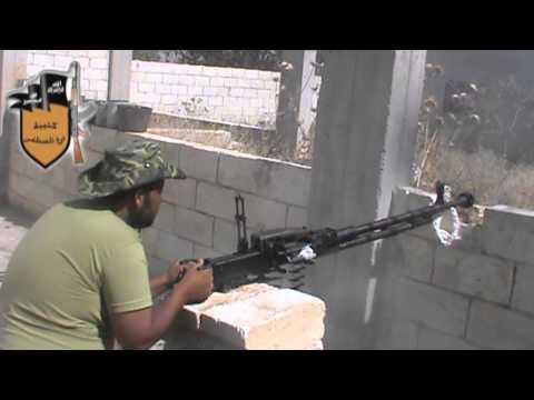 استهداف قوات النظام برشاش الدوشكا في قرية المغير في ريف حماة من قبل كتيبة درع المصطفى
