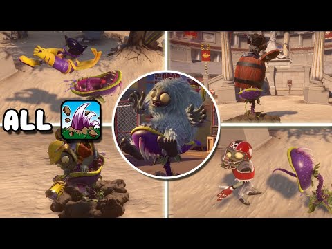 *ALL* Chomper Swallow Animations | Plants vs Zombies GW2