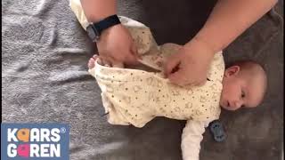 Bio spací pytel s nožičkami 80 cm hvězdičky na bílé Kaarsgaren