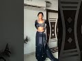 Black Saree By Tanya Mittal Black Blackpink Shorts Saree Blouse Sareelove Viral Wedding