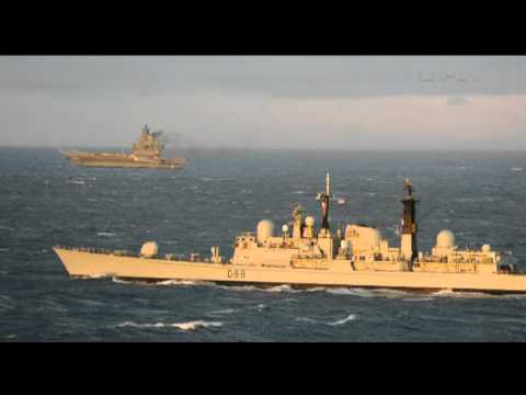 Destroyer Keeps Watch On Russian Carrier | Forces TV