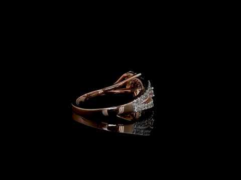 18K Two-Tone Gold Diamond Engagement Ring (Halo Infinity Designer Ring)