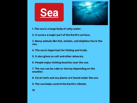 10 lines on Sea #sea #shorts