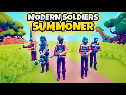 MODERN SOLDIERS SUMMONER VS EVERY FACTION | TABS MODDED GAMEPLAY