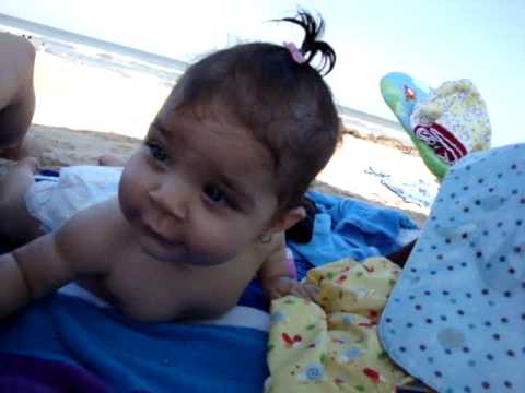 Ghada's first time at the beach