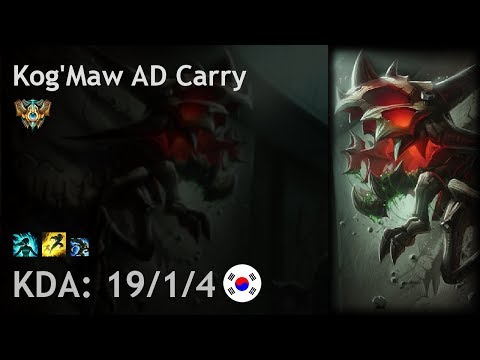 Kog'Maw AD Carry vs Jhin - KR Challenger Patch 7.15