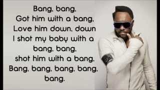 Will.i.am - Bang Bang (Lyrics on Screen)