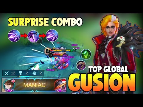 ONE SHOT COMBO! GUSION INSANE DAMAGE BUILD | TOP GLOBAL GUSION GAMEPLAY | MOBILE LEGENDS ✓