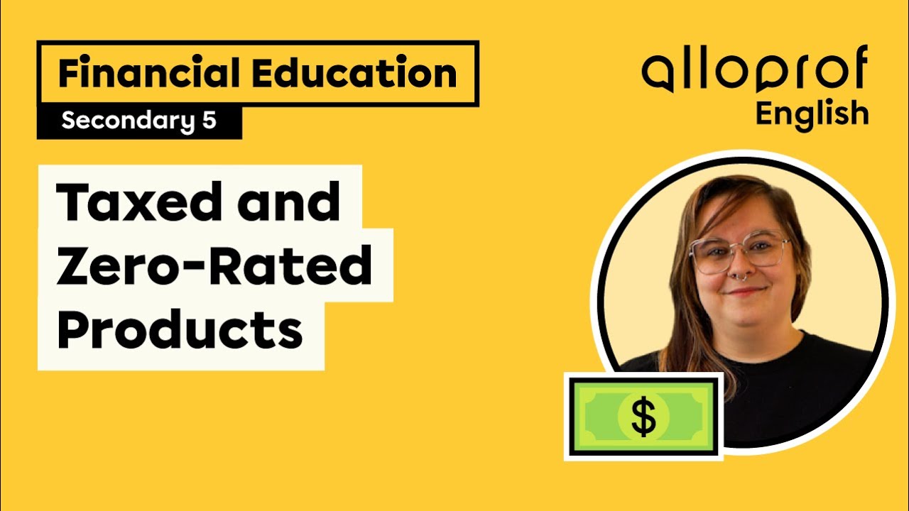 Taxed and Zero-Rated Products