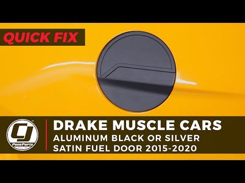 2015-2023 Mustang Install | Drake Muscle Cars Aluminum Fuel Door