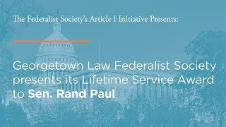 Click to play: Georgetown Law Federalist Society's Lifetime Service Award