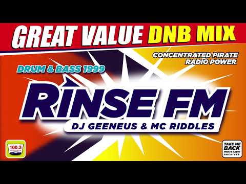 DJ Geeneus & MC Riddles | Drum & Bass Classics 1999 | Rinse FM 100.3 (Pirate Radio)