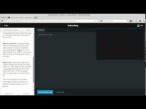 Codecademy Introduction to Ruby: Steps 1 16