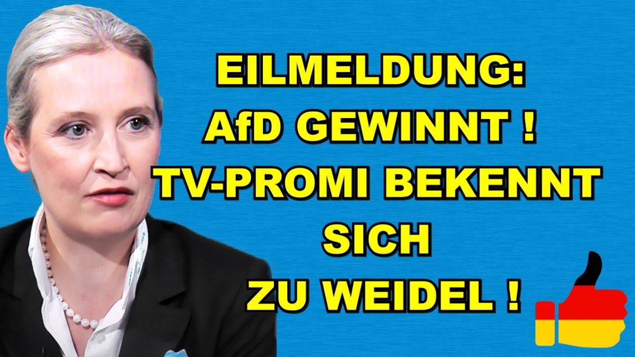 EIL: AfD GEWINNT! TV-PROMI HILFT WEIDEL!