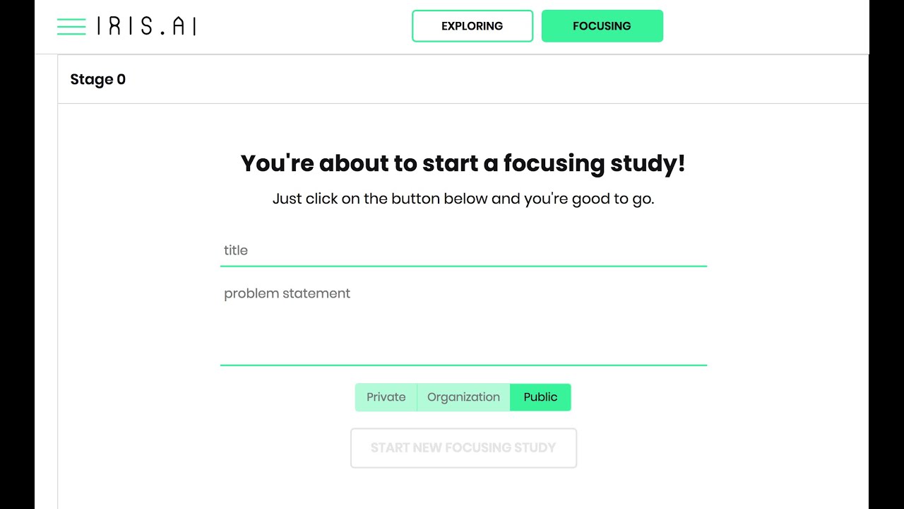 Iris.ai Focus Tool  - Introduction