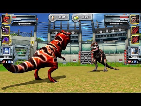 Indominus Rex VS Tyrannosaurus - Jurassic Park Builder JURASSIC Tournament Android Gameplay