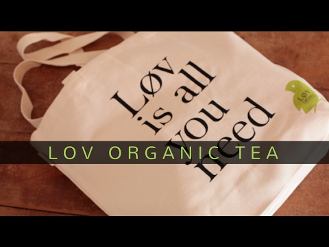Chá de folhas soltas orgânico Lov (design fofo)
