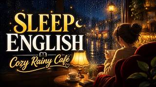 Learn English Sleeping: Quiet Rainy Night in a Warm Café