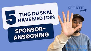 5 ting du skal have med i din sponsoransøgning - for atleter der søger sponsorer