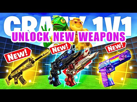 NEW WEAPONS CRAZY 1V1 FFA ALL GUNS & RIDES MAP FORTNITE CREATIVE -  PART 41 @hozzy