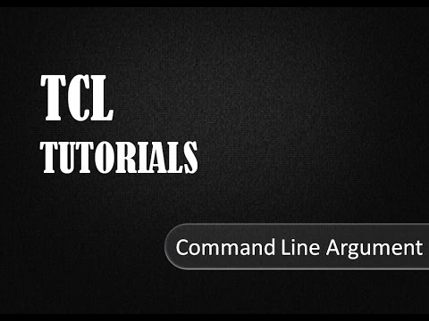 Command Line Arguments in TCL- TCL TUTORIALS