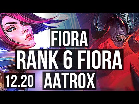FIORA vs AATROX (TOP) | Rank 6 Fiora, 10/2/6, Dominating | KR Challenger | 12.20