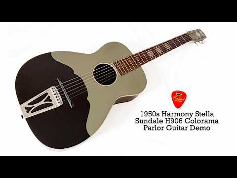 Immagine 1950s Harmony Stella Sundale H906 Colorama Parlor Guitar with Original Case – “Amélie” - 26